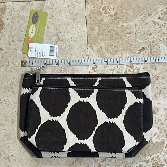 Rock Flower Paper Uzbek Brown Set of 2 Cosmetic bags NWT - Picture 1 of 3